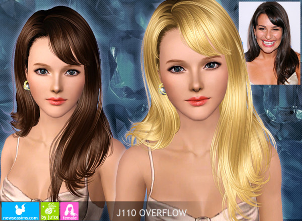 Side Bangs Hairstyle J110 Overflow By Newsea Sims 3 Hairs