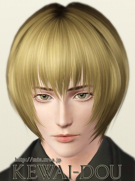 Jagged edges bob hairstyle - Leirei by Kewai Dou - Sims 3 Hairs
