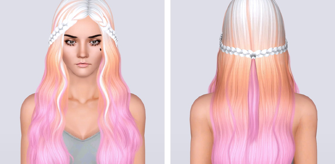 Cazy Northern Star And Over The Light Retextured By Poseidon Sims 3 Hairs