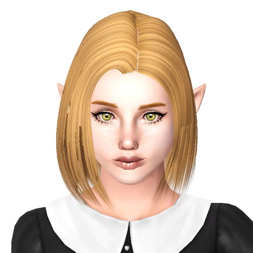 Jagged edges bob hairstyle XM Sims 311 retextured by Sjoko for Sims 3