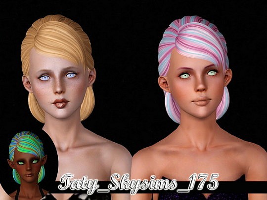 Raon Newsea Skysims Hairstyle Retextured By Taty Sims Hairs