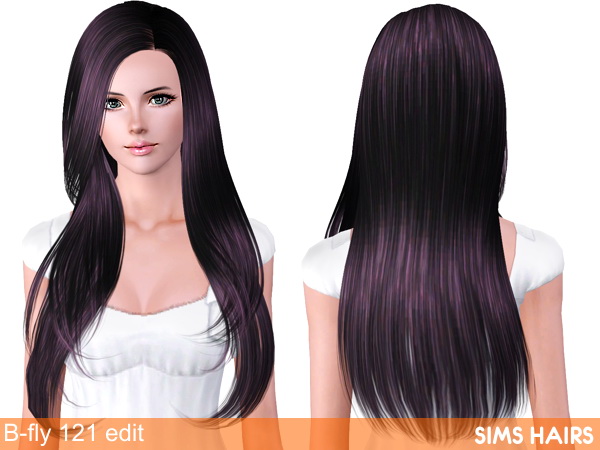 B Fly Sims 121 Af Hairstyle Retextured By Sims Hairs