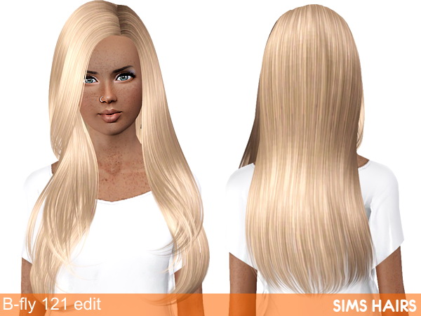 B Fly Sims 121 Af Hairstyle Retextured By Sims Hairs