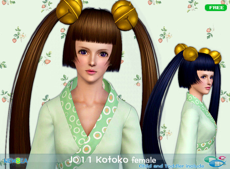 JO 11 Kotoko   anime hair by Juice for Sims 3