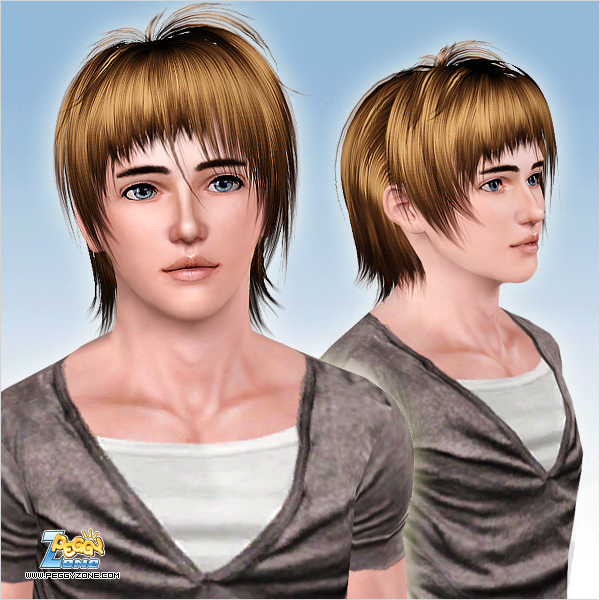 ID 759 Tousled hair with jagged bangs for Sims 3