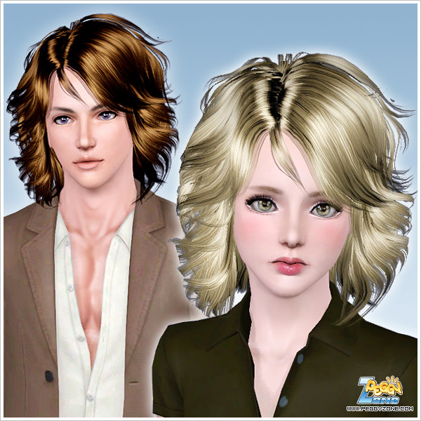 Bendy   Hair with bangs   ID 757 by Peggy Zone for Sims 3