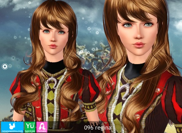YU 096 Regina   voluminous waves with bangs by NewSea for Sims 3