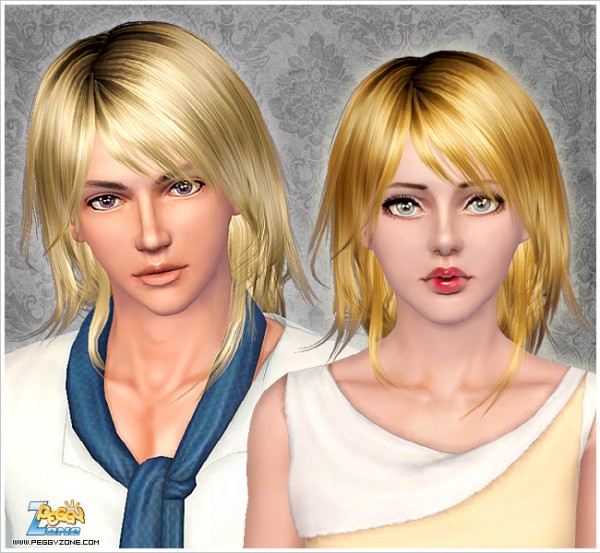 Rumpled hair ID 888 by PeggyZone for Sims 3