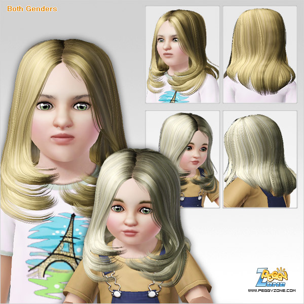 Below chin hairstyle ID 193 by Peggy Zone for Sims 3