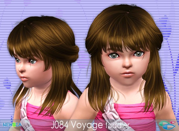 J084 Voyage Shiny braided crown hairstyle by NewSea for Sims 3