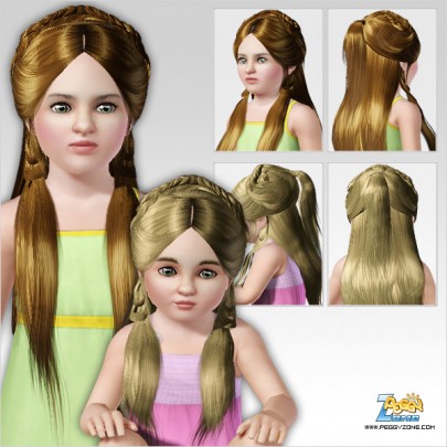 Russian hairstyle ID 196 by Peggy Zone - Sims 3 Hairs