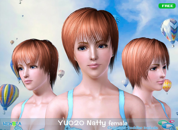 YU 020 Natty   jagged edges with bangs by NewSea for Sims 3