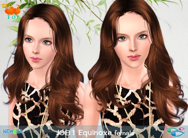 J 081 Equinoxe   Glossy waves hair by NewSea for Sims 3