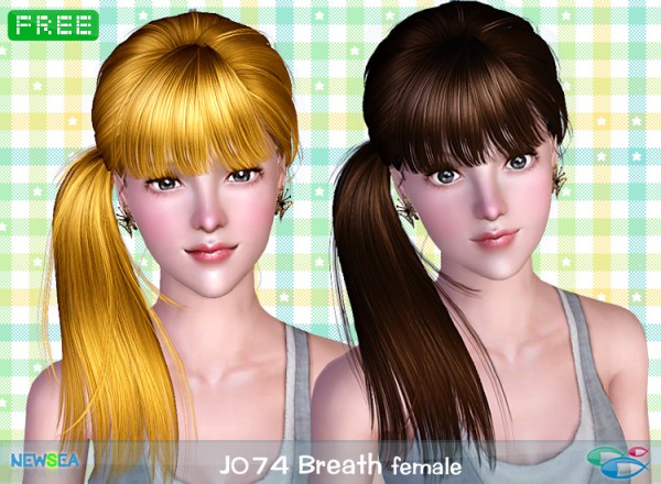 Jo 74 Breath   ponytail in one side by Juice for Sims 3