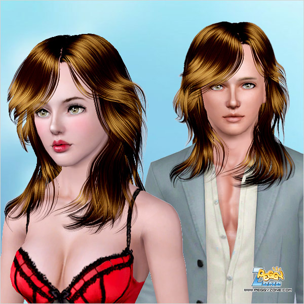  Hairstyle with bangs and jagged edges ID 677 by Peggy Zone  for Sims 3