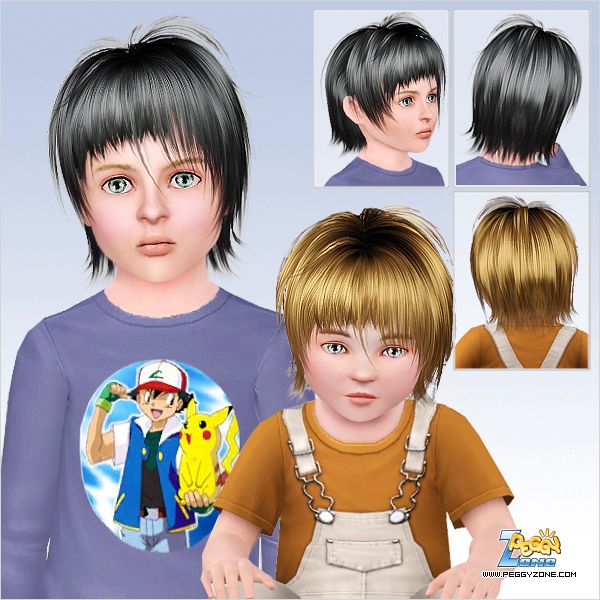 Bangs with jagged edges haircut ID 758 by Peggy Zone for Sims 3