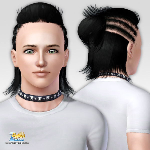 Triple braided circle ID 242 hairstyle by Peggy Zone for Sims 3