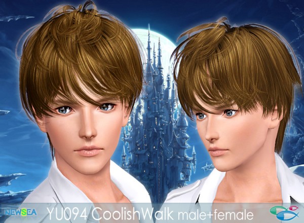 YU 094 Coolish Walk   tousled haircut by NewSea for Sims 3