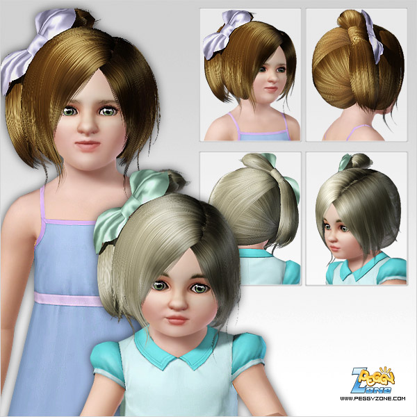 Ribbon hairstyle ID 216 by Peggy Zone for Sims 3