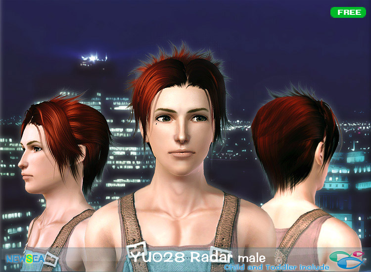 YU 028 Radar spiky haired by NewSea for Sims 3