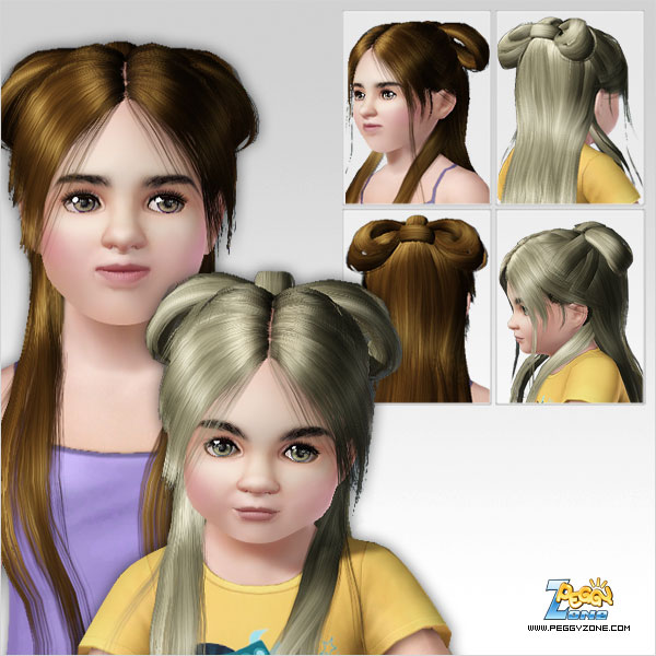 Hair bow half up ID 223 by Peggy Zone for Sims 3