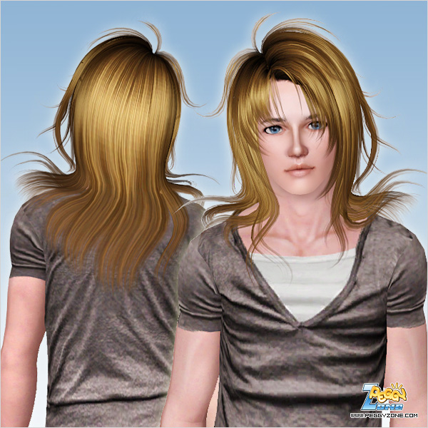 Shaggy long hair ID 649 by Peggy Zone  for Sims 3