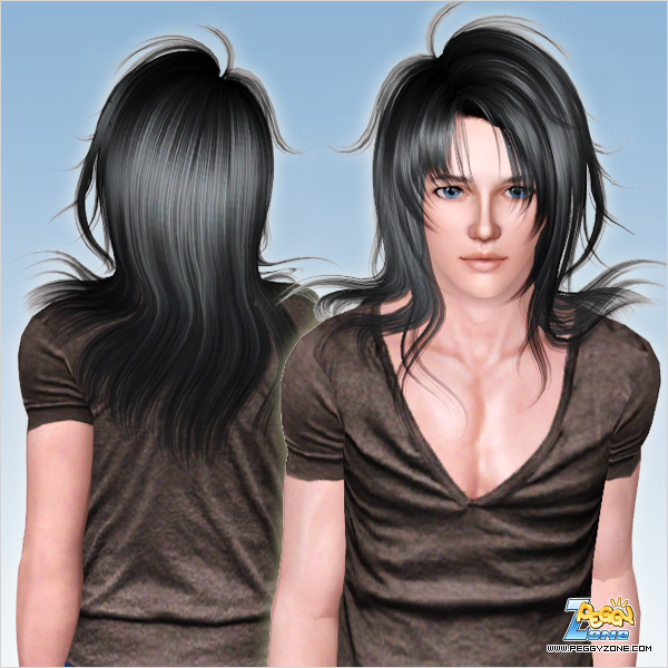 Shaggy long hair ID 649 by Peggy Zone  for Sims 3