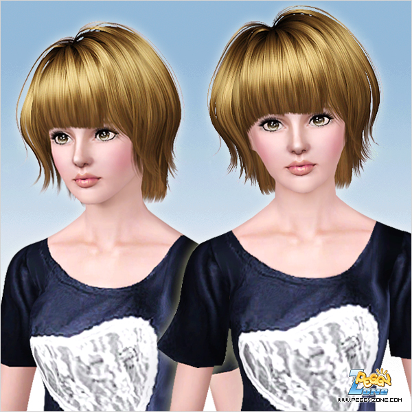 Shatered bob with bangs ID 625 by Peggy Zone for Sims 3
