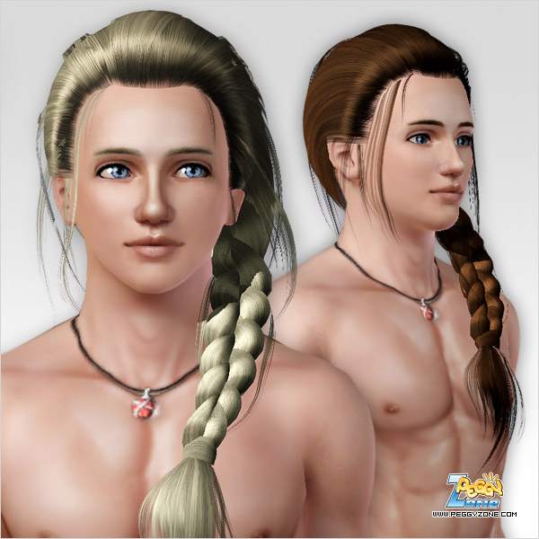 Long braid ID 047 by Peggy Zone for Sims 3