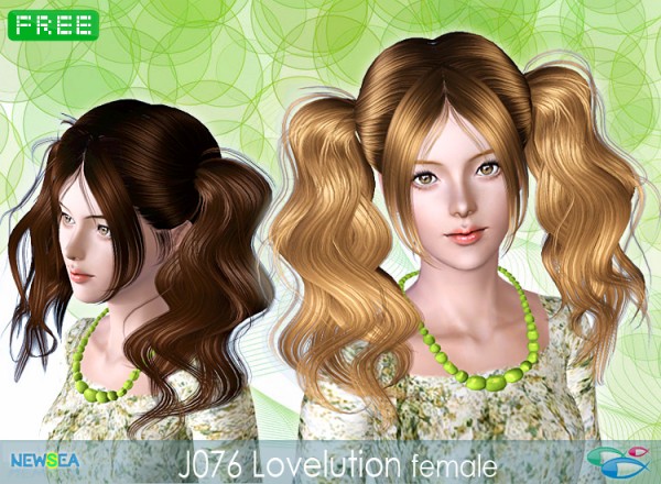 JO 76 Lovelution   Voluminous duble ponytails by NewSea  for Sims 3