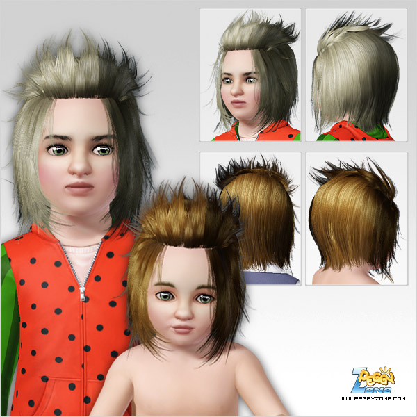 Spiky hair ID 151 by Peggy Zone  for Sims 3