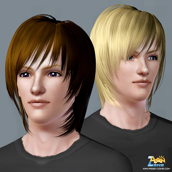 Modern bob with layered edges ID 009 by Peggy Zone for Sims 3