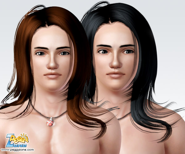 Shaggy hairstyle ID 035 by Peggy Zone for Sims 3