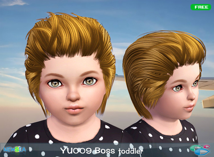 YU 009 Boss lion hair by Newsea for Sims 3