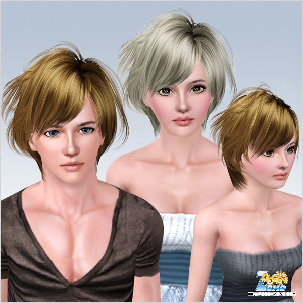 Rumpled hairstyle ID 539 by Peggy Zone for Sims 3
