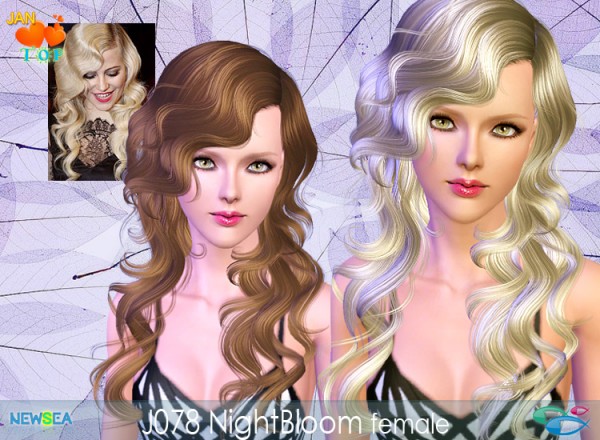 JO 78 Night Bloom   Spiral curls by NewSea for Sims 3