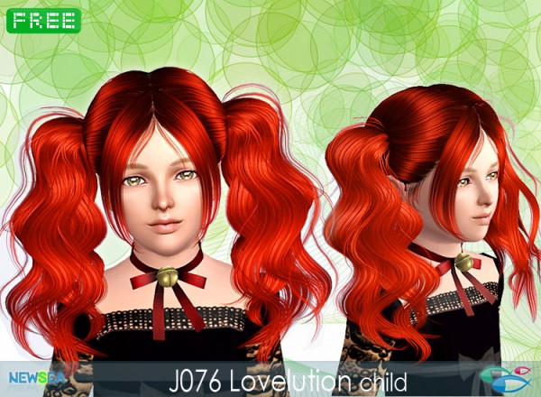 JO 76 Lovelution   Voluminous duble ponytails by NewSea  for Sims 3