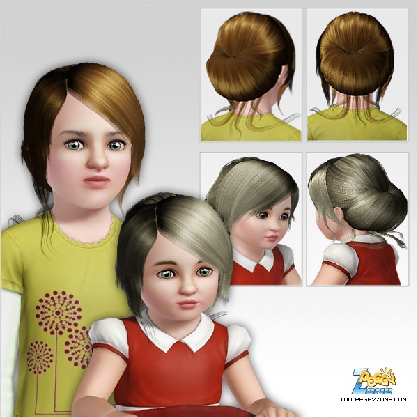 French chignon ID 153 by Peggy Zone for Sims 3