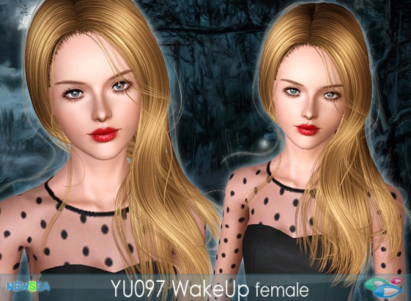 YU097 WakeUp   Smoth and straight hairstyle by NewSea for Sims 3
