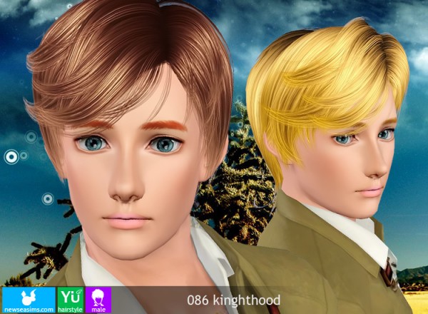 YU 086 Knighthood   hair parted in the middle by NewSea for Sims 3