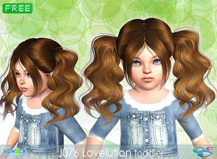 JO 76 Lovelution - Voluminous duble ponytails by NewSea - Sims 3 Hairs