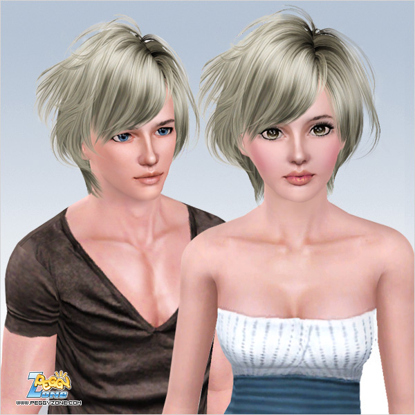 Rumpled hairstyle ID 539 by Peggy Zone for Sims 3