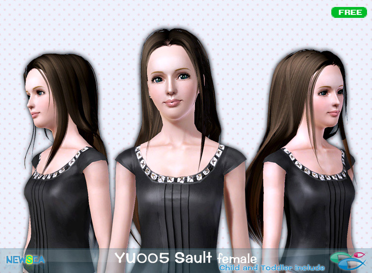 YU 006 Sault   smoth and silky hairstyle by NewSea for Sims 3