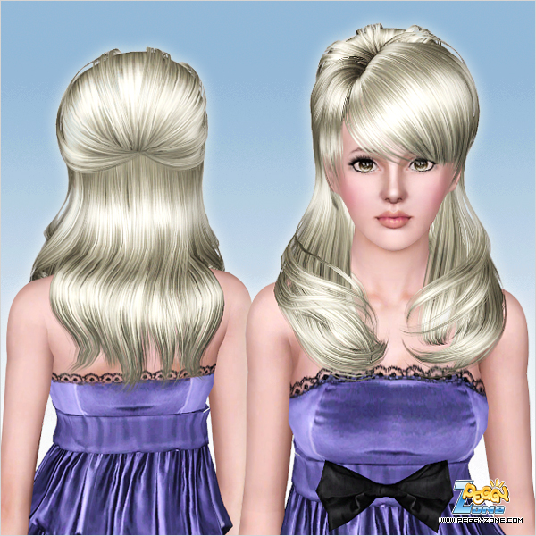 Elegant hairstyle with bangs ID 653 by Peggy Zone for Sims 3