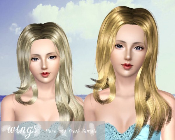 Asymmetrical and layered hairstyle by Wings for Sims 3