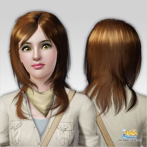 Sleek hairstyle ID 379 by Peggy Zone for Sims 3