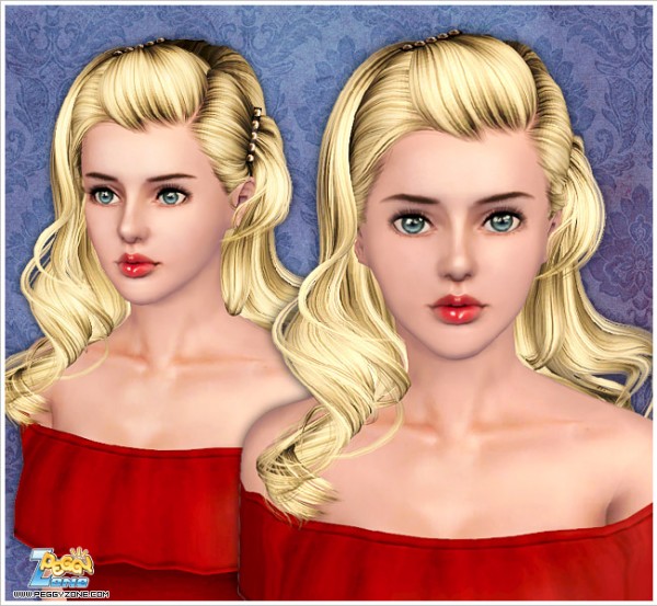 Cool hair with clips ID 000066 by Peggy Zone for Sims 3