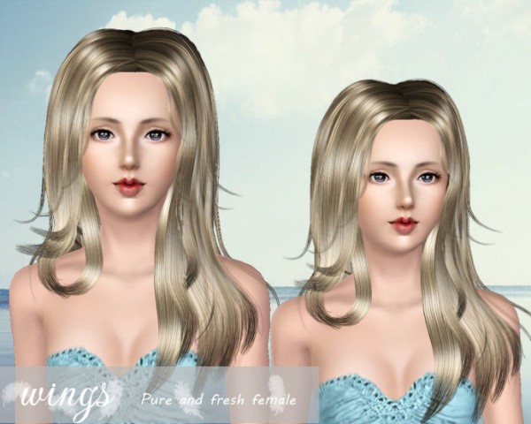 Asymmetrical and layered hairstyle by Wings for Sims 3