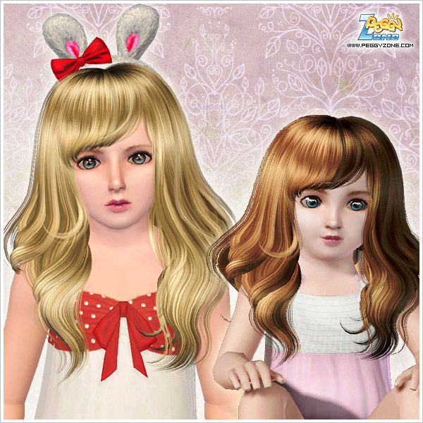 Bunny ears and bow hairstyle ID 780 by Peggy Zone for Sims 3