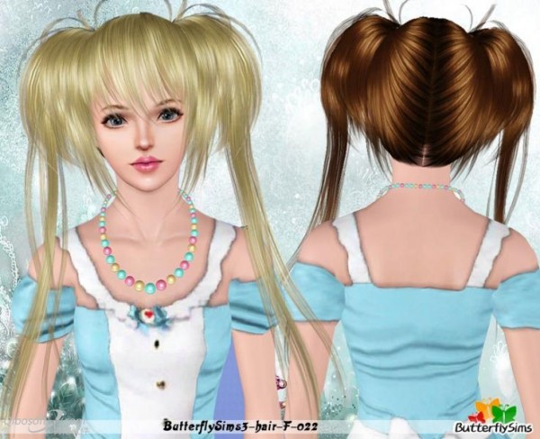 Anime hairstyle   hair 22 by Butterfly  for Sims 3